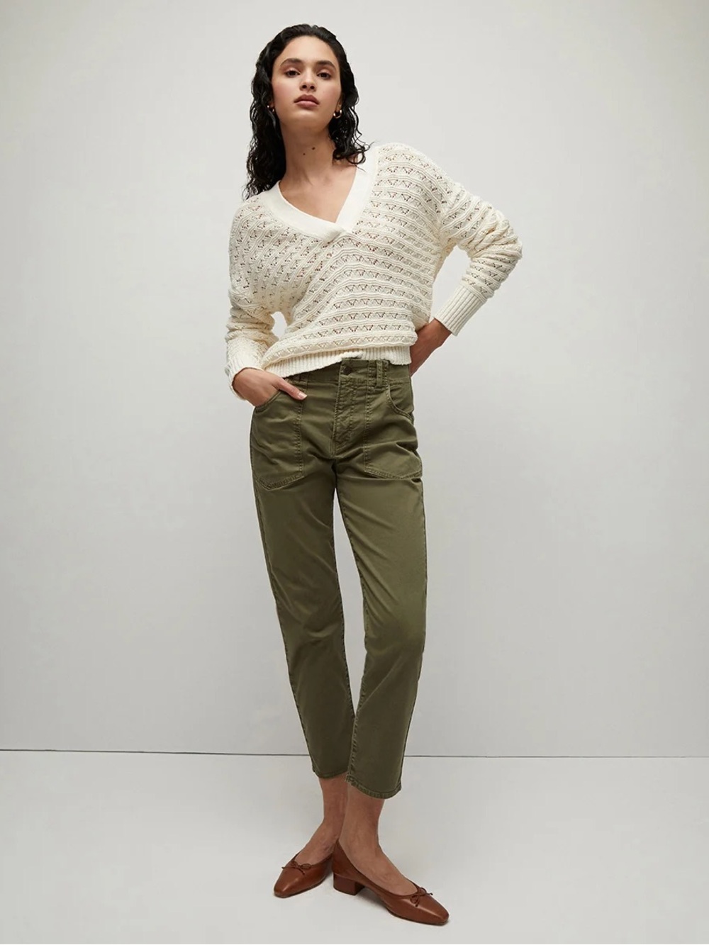 Veronica Beard Arya Cotton-Blend Straight-Leg Cargo Pants